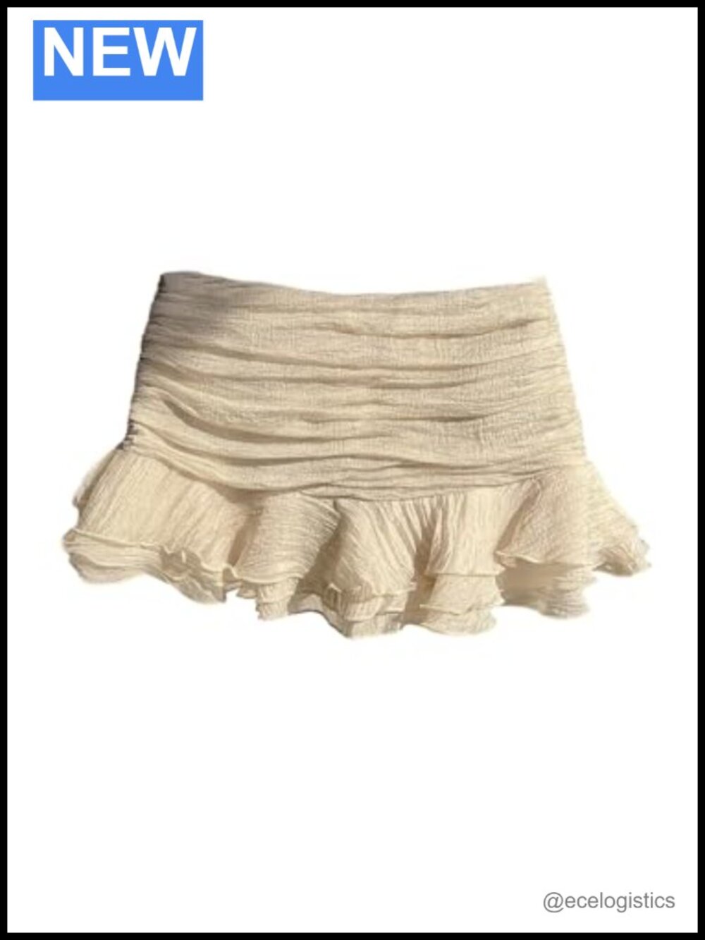 Y2K Low Rise Ruffle Mini Skirt Skort Polyester